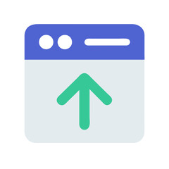 Aufkleber - Web upload icon with arrow for file sharing concept