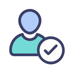 Poster - Profile verification vector icon symbolizing user confirmation success