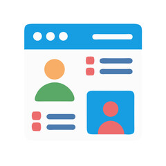 Poster - Digital user profile interface icon with colorful details