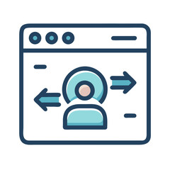Poster - User interface navigation icon for app and website usage