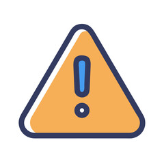Poster - Simple warning sign icon against a White Background image