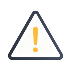 Poster - Warning triangle with exclamation mark on a White Background