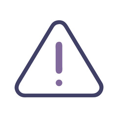 Poster - Minimalist Warning Symbol with Exclamation Mark over White Background