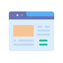 Poster - Simple browser window template with content placeholder design layout