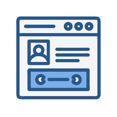 Poster - Website Interface Vector Graphic with User Profile and Slider