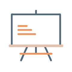 Poster - Simple presentation board illustration with text on White Background