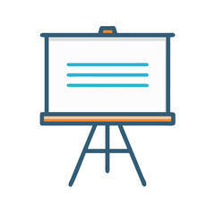 Poster - Presentation board on a stand with simple, clean design