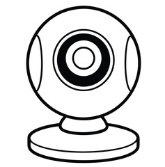 Aufkleber - Webcam icon outline graphic isolated on white background