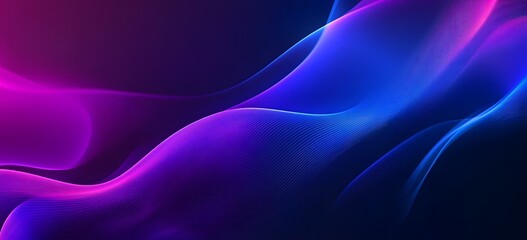 Fototapete - Abstract blue and purple background with light rays, speed lines, and glowing lights for a technology or futuristic concept design