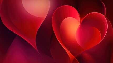 abstract red hearts, dark background, valentine's day, romantic design, website banner