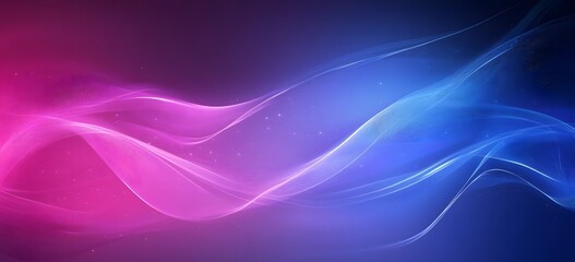 Fototapete - Abstract blue and purple speeding light background with curved lines, a technology theme concept.