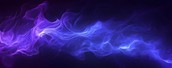 Fototapete - Abstract blue background with neon light rays and speed lines, illustration, dark purple background.