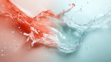 Poster - An artistic representation of water in motion, where vibrant hues blend and clash, creating a captivating visual spectacle that evokes a sense of fluidity and energy.