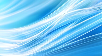 Fototapete - Blue background with speed lines and light effects, representing fast digital technology in motion.