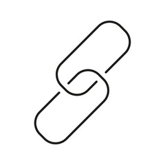 Poster - Chain Link Outline Icon. Connectivity, Networking, And Link Building Symbol. Represents Connection, Relationship, And Integration. Editable Stroke. Isolated Vector Illustration
