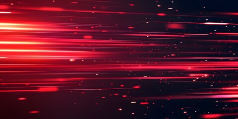 Fototapete - Red light speed background, red and black gradient, speed lines, red glow effect, dark tone, high resolution, wide-angle lens, blurred motion blur,