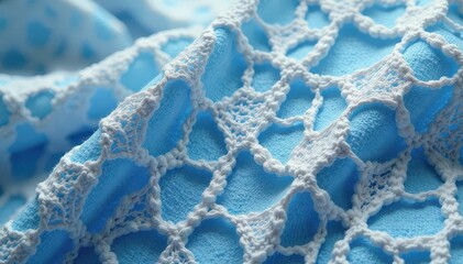 Geometric lattice pattern lace fabric, close-up view , clothing, gray
