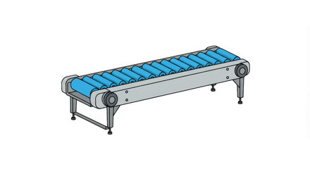 Poster - Industrial conveyor belt designed for efficient material handling in warehouses and production lines