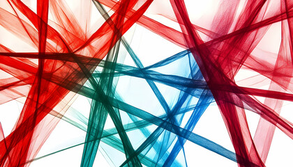Wall Mural - abstract colorful ribbons crisscrossing