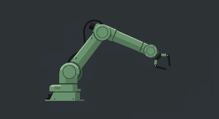 Poster - Robotic arm performing precision tasks in a modern manufacturing facility during daylight hours