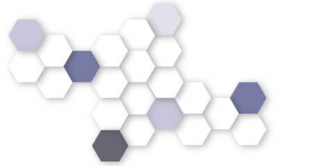 Poster - Abstract white and colorful soft hexagon concept design abstract technology background vector. White 3D futuristic honeycomb mosaic white background. 