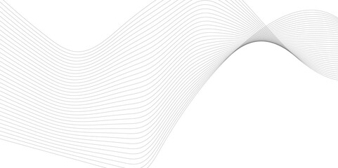 Aufkleber - Abstract wave line business background. Thin line wavy abstract vector background. Curve wave seamless pattern. Wavy sound and curve line background.
