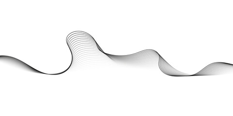 Poster - .Wave business curve line. Abstract background with business lines. Technology, data science, geometric border pattern. Isolated on white background. Vector illustration.
