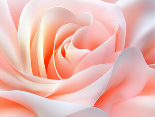 Poster - Elegant Rose Petal Close-Up in Soft Pastel Colors for Gentle Imagery