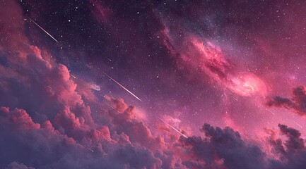 amazing nebula with a galaxy background