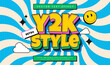 © Niestart Creation - Y2k style retro, editable vector text effect. Suitable for old comic vintage theme.