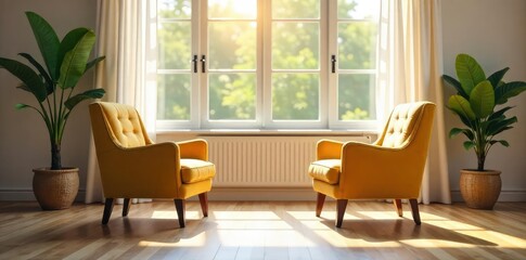 Wall Mural - a supportive and calm environment for couples working through relationship challenges, symbolized by