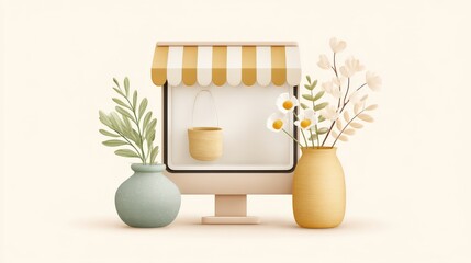Poster - Website design icon in 3D, clean UI layout, isolated white scene, stock-style lighting