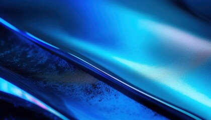 Poster - iridescent neon blue abstract light beam on textured surface for digital background, web banner, futuristic interface, or high-tech print media design
