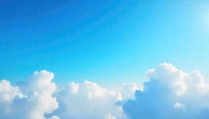 Wall Mural - blurred motion of clouds against a vibrant, clear blue sky, creating a dreamy, ethereal effect perfe
