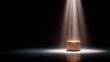© Mr - Cardboard box illuminated by spotlight.