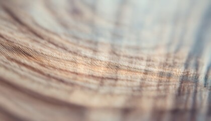 Poster - close-up of natural light brown wood grain texture with radial lines and soft focus for background, print, or branding in rustic, organic, or eco-friendly minimalist design

