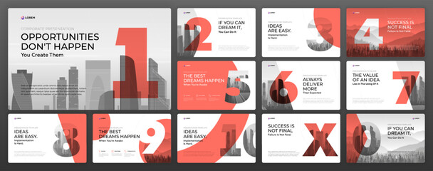 Wall Mural - creative powerpoint presentation template. modern keynote presentation background, brochure cover de