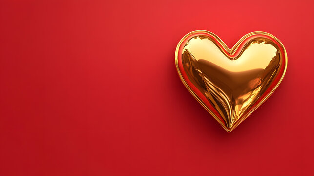A happy Valentines Day banner with golden lettering