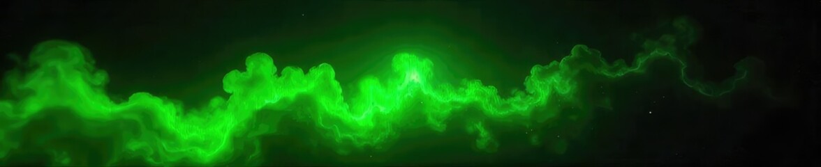 Wall Mural - intense green neon light explodes against a stark black backdrop, creating a vibrant, high-contrast 