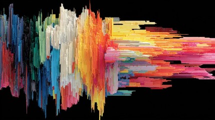 Poster - A vibrant abstract design featuring an explosion of colors, perfect for creative projects and digital backgrounds.