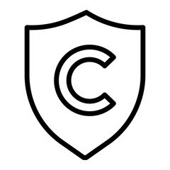 Poster - copyright vector icon