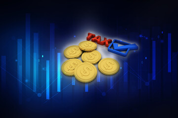Poster - 3d rendering usd Dollar symbol with gold coin