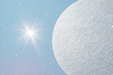Poster - Stunning cosmic landscape with a large celestial body and a shining star in the night sky