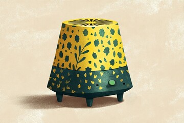 Poster - Vibrant decorative home appliance showcasing modern design in a cozy indoor setting