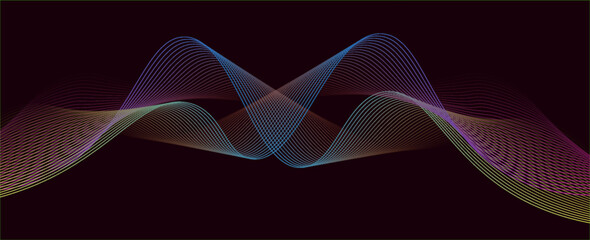 Poster - Colorful spectrum in blue background. Abstract Background concept. Element of presentation. Vector illustration