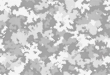Leinwandbilder - Abstract halftone background. Military camouflage effect dot seamless pattern texture. Dotted background as design element.