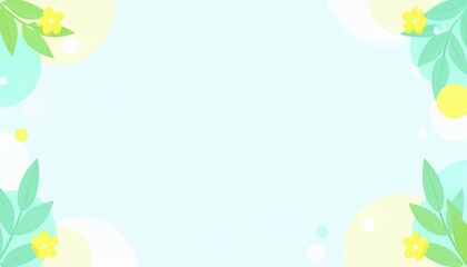 Poster - Vibrant leafy floral background design for creative projects digital medium bright environment aesthetic viewpoint
