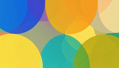 Poster - Vibrant colorful circles abstract art digital creation modern design bright environment aesthetic viewpoint