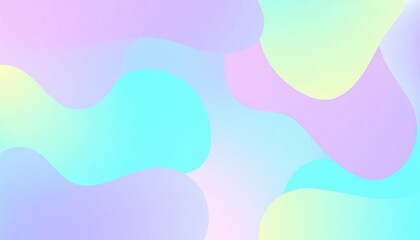 Poster - Abstract colorful shapes design digital art minimalist style modern aesthetic creative background