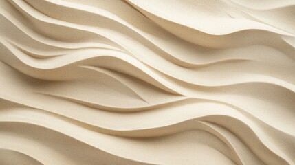 Poster - Abstract Beige Waves: A Textured Masterpiece of Curving Lines and Smooth Surfaces